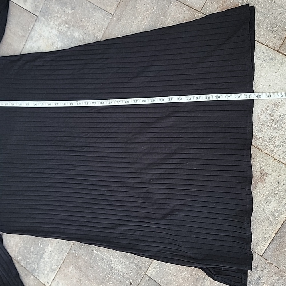 Eileen Fisher Ribbed Mock Neck Stretch Dress Sz XL Black - Picture 9 of 9